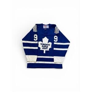 Vintage CCM Toronto Maple Leafs MacFayden #9 Blue Hockey Jersey M Men's